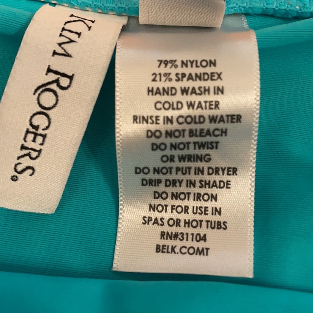 Kim Rogers Swim Skirt. Size Large. Blue. GUC - Picture 4 of 8